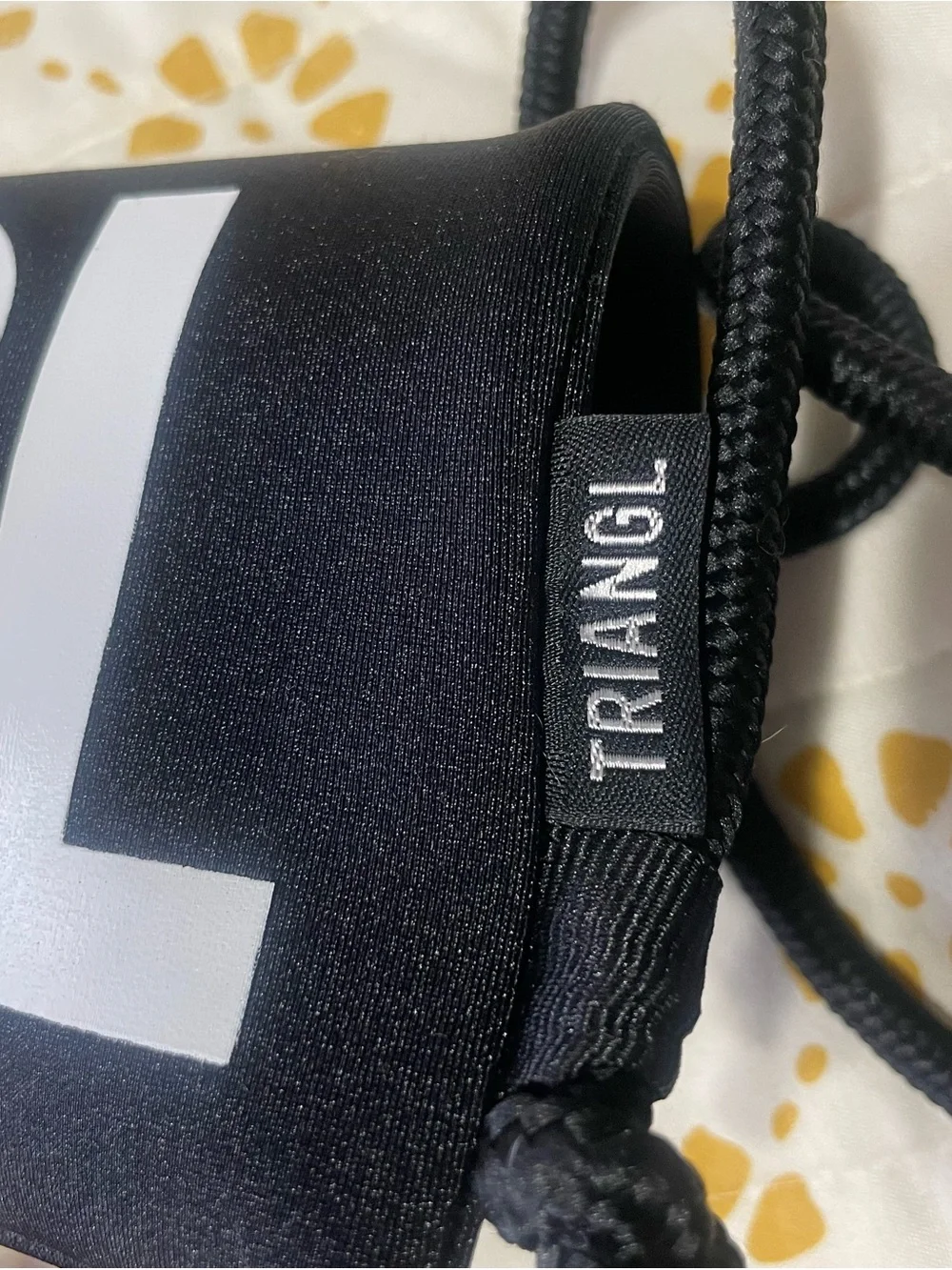 TRIANGL swimwear Black Logo Drawstring Backpack